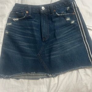 Abercrombie & Fitch Blue Distressed Mini Skirt